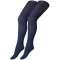 2er Pack camano Bio-Baumwolle Fine Strumpfhosen Kinder 0004 - navy 134/146