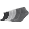 6er Pack camano Soft Bio-Baumwolle Quarter Socken 0049 - grey mixed 35-38