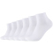 6er Pack camano Soft Bio-Baumwolle Quarter Socken 0001 - white 35-38