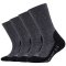 4er Pack camano Pro Tex Crew Socken Kinder 0008 - anthracite - black 23-26