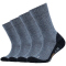 4er Pack camano Pro Tex Crew Socken Kinder 0006 - jeans-navy 23-26