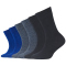 6er Pack camano Soft Originals Bio-Baumwolle Crew Socken Kinder 0030 - blue 27-30