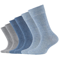 6er Pack camano Soft Originals Bio-Baumwolle Crew Socken...