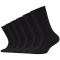 6er Pack camano Soft Originals Bio-Baumwolle Crew Socken Kinder 0005 - black 23-26