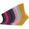 9er Pack camano Comfort Baumwoll Crew Socken 4303 - chalk pink mix 43-46
