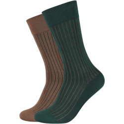 2er Pack camano Soft Shadow Stripe Crew Socken Herren...