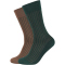 2er Pack camano Soft Shadow Stripe Crew Socken Herren 7958 - pine grove 43-46