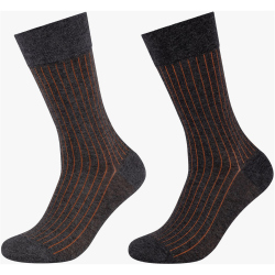 2er Pack camano Soft Shadow Stripe Crew Socken Herren...