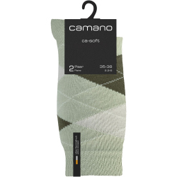 2er Pack camano Soft Classic Argyle Crew Socken Herren 7714 - desert sage 43-46