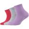 3er Pack camano Soft Bio-Baumwolle Quarter Socken Kinder 4420 - lilac petal 31-34