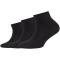 3er Pack camano Soft Bio-Baumwolle Quarter Socken Kinder 0005 - black 31-34