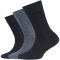 3er Pack camano Soft Bio-Baumwolle Crew Socken Kinder 0004 - navy 23-26