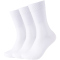 3er Pack camano Comfort Baumwoll Crew Socken 1000 - white 43-46