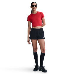 NIKE Sportswear Phoenix Fleece Mid-Waist Shorts Damen 010 - black/sail S