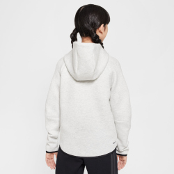 NIKE Sportswear Tech Fleece Kapuzenjacke Mädchen 013 - light grey/htr/black/black M (137-146 cm)