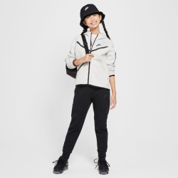 NIKE Sportswear Tech Fleece Kapuzenjacke Mädchen 013 - light grey/htr/black/black L (146-156 cm)