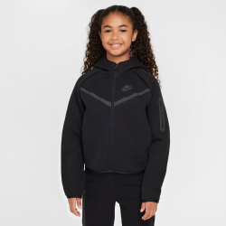 NIKE Sportswear Tech Fleece Kapuzenjacke Mädchen 010 - black/black/black L (146-156 cm)