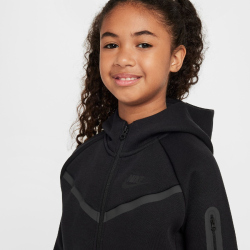 NIKE Sportswear Tech Fleece Kapuzenjacke Mädchen 010 - black/black/black L (146-156 cm)