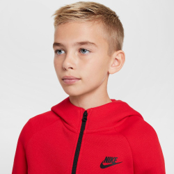 NIKE Sportswear Tech Fleece Kapuzenjacke Jungen 657 - university red/black/black XS (122-128 cm)