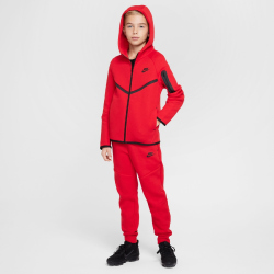 NIKE Sportswear Tech Fleece Kapuzenjacke Jungen 657 - university red/black/black XS (122-128 cm)