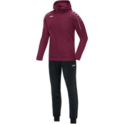 JAKO Classico Trainingsanzug Polyester mit Kapuze maroon S