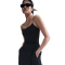 NIKE Sportswear Essential Mid-Waist Skort Damen 010 - black/white XL