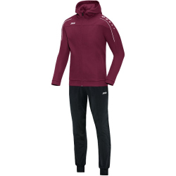 JAKO Classico Trainingsanzug Polyester mit Kapuze maroon 140