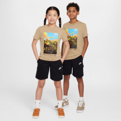 NIKE Sportswear Club French Terry Cargoshorts Kinder 010 - black/black/white XS (122-128 cm)