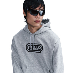NIKE Club FT Font Hoodie Herren 063 - dk grey heather/lt smoke grey/black 3XL