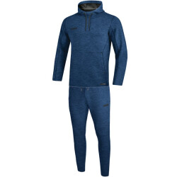 JAKO Premium Basics Jogginganzug mit Kapuze marine meliert S