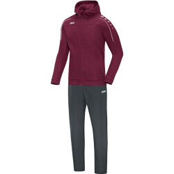 JAKO Classico Präsentationsanzug mit Kapuze maroon S