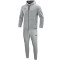 JAKO Premium Basics Jogginganzug mit Kapuze grau meliert S