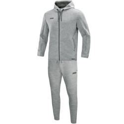 JAKO Premium Basics Jogginganzug mit Kapuze grau meliert L