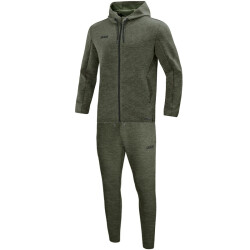 JAKO Premium Basics Jogginganzug mit Kapuze khaki meliert...