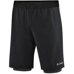 JAKO 2in1 Sporthose Herren schwarz S