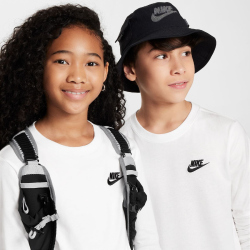 NIKE Sportswear Langarmshirt Kinder 100 - white/black XL (158-170 cm)