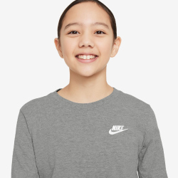 NIKE Sportswear Langarmshirt Kinder 063 - dk grey heather XL (158-170 cm)