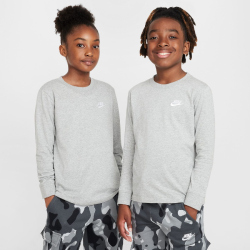 NIKE Sportswear Langarmshirt Kinder 063 - dk grey heather XL (158-170 cm)