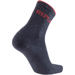 3er Pack REPLAY Tennissocken mit Banderole dark g.m./logo ass c 39-42