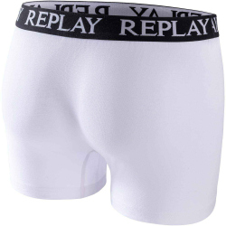 2er Pack REPLAY Basic Boxershorts Herren white/grey melange S