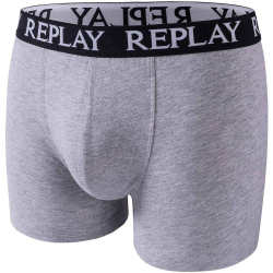 2er Pack REPLAY Basic Boxershorts Herren white/grey melange S