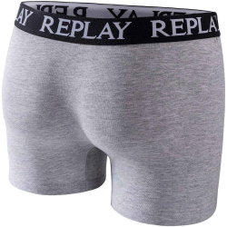 2er Pack REPLAY Basic Boxershorts Herren white/grey melange S