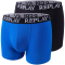 2er Pack REPLAY Basic Boxershorts Herren turquoise/black S