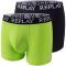 2er Pack REPLAY Basic Boxershorts Herren lime green/black S