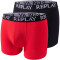2er Pack REPLAY Basic Boxershorts Herren red/black S