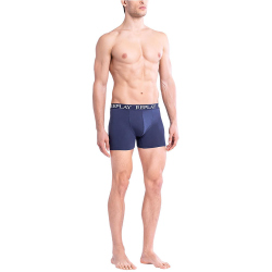 2er Pack REPLAY Basic Boxershorts Herren white/indigo S