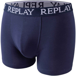 2er Pack REPLAY Basic Boxershorts Herren white/indigo S