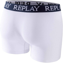 2er Pack REPLAY Basic Boxershorts Herren white/indigo S