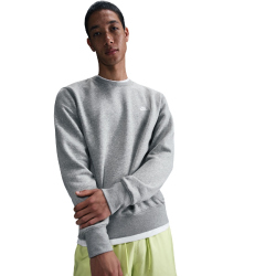 NIKE Club Crew Fleece-Sweatshirt Herren 063 - dk grey heather/white S