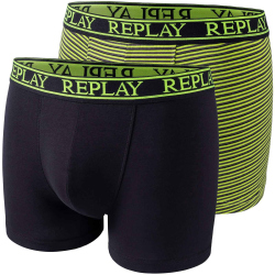 2er Pack REPLAY Boxershorts Style 03 Herren lime...
